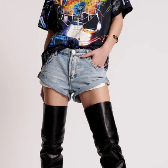 Bandits Low Waist Denim Shorts 
Hendrixe Blue One Teaspoon Size 31 - Picture 8 of 8